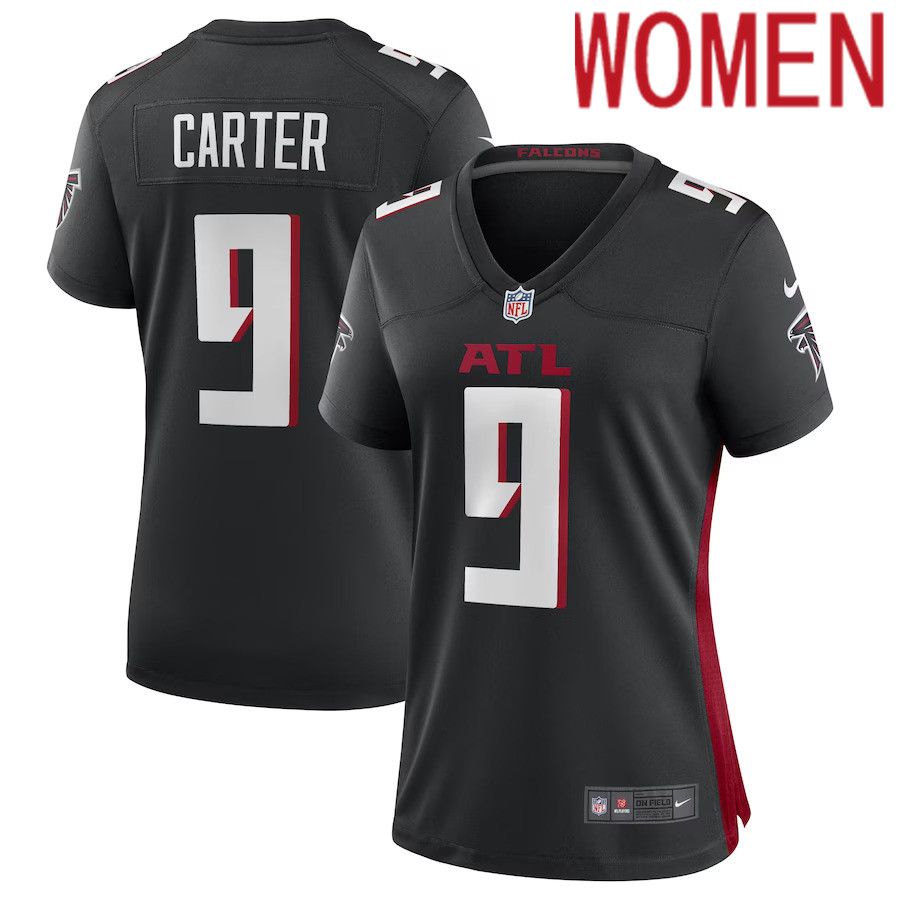 Women Atlanta Falcons 9 Lorenzo Carter Nike Black Game Player NFL Jersey